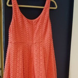CROCHET  CORAL SPRING DRESS